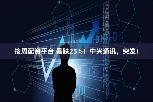 按周配资平台 暴跌25%！中兴通讯，突发！